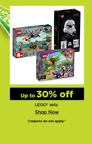 up to 30% off lego sets. shop now.