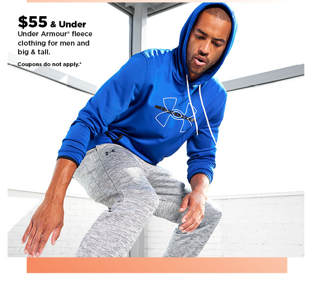 $55 and under under armour fleece clothing for men and big and tall. shop now.