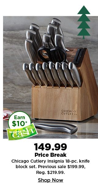 149.99 price break chicago cutlery insignia 18 piece knife block set. shop now.