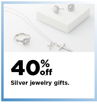 40% off silver jewelry. shop now.