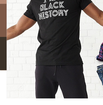 12.99 and under black history month graphic tees for the family. shop now.