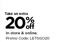 take an extra 20% off using promo code LETSGO20. shop now.