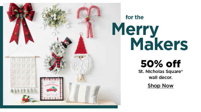 50% off st nicholas square wall decor. shop now.