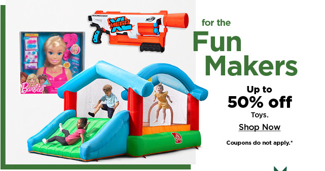 up to 50% off toys.  shop now.