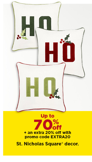 so many deals. up to 70% off on st nicholas square decor. shop now.