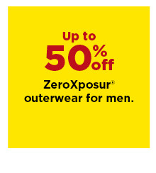 up to 50% off zeroxposur outerwear for men. shop now.