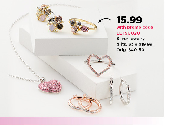 $15.99 with promo code letsgo20 on silver jewelry gifts. shop now.