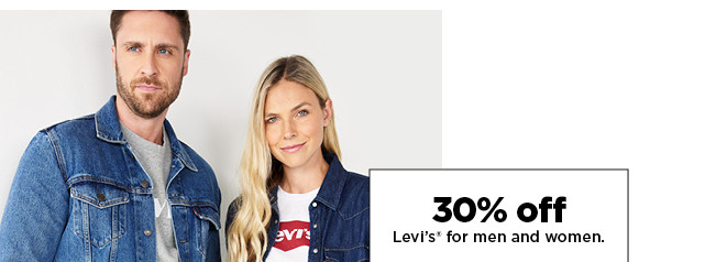 30% off levi's for men and women. shop now.