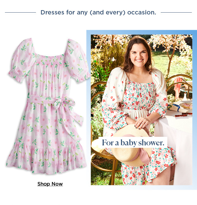 draper james RSVP dresses for a baby shower. shop now.