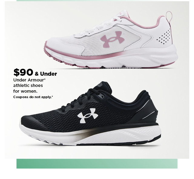 $90 and under on under armour athletic shoes for women. shop now.