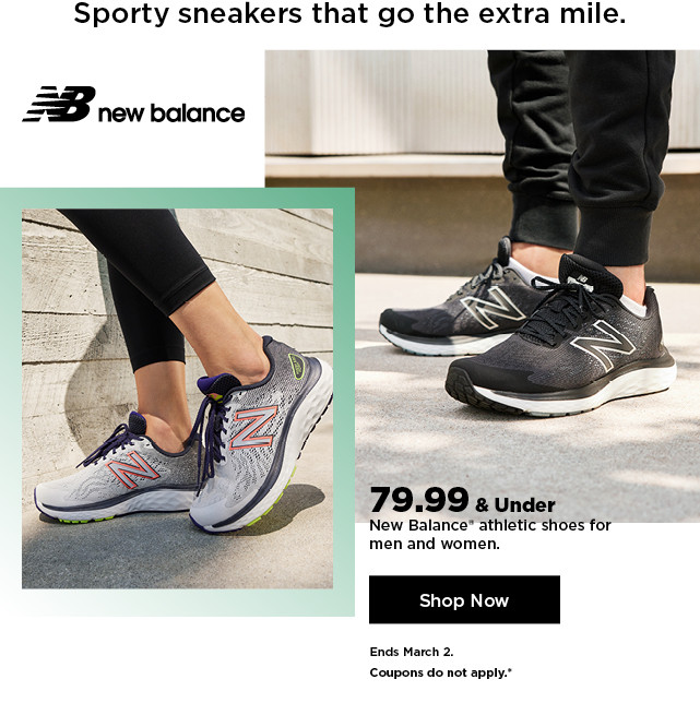 79.99 and under new balance athletic shoes for men and women. shop now.