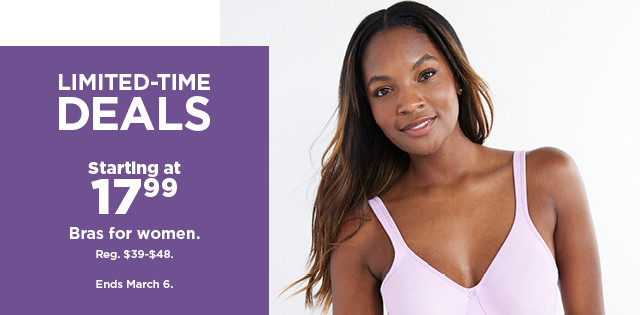 starting at 17.99 bras for women. shop now