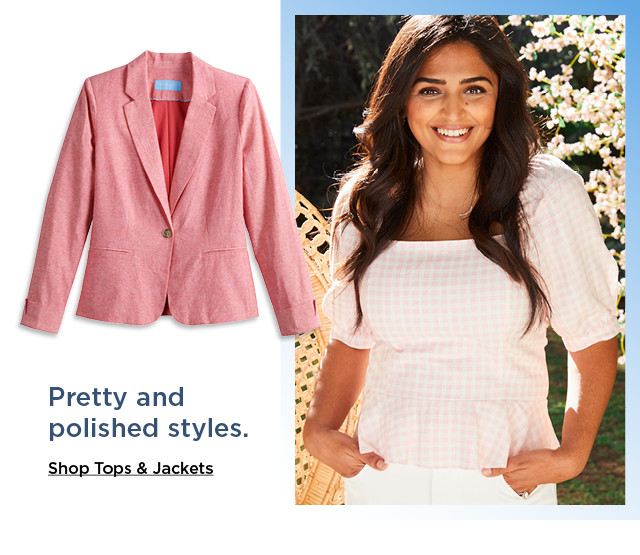 pretty and polished styles. shop draper james rsvp tops and jackets now.