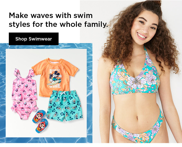 make waves with swim styles for the whole family. shop swimwear.