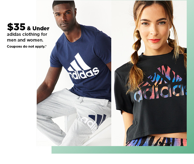 $35 and under adidas clothing for men and women. shop now.
