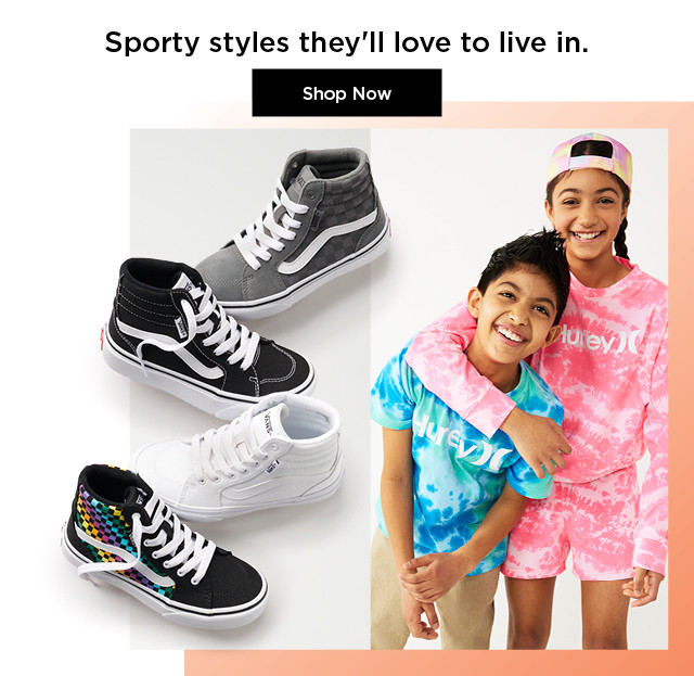 tween athleisure clothing and shoes. shop now.