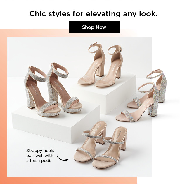 chic styles for elevating any look. shop strappy heels now.