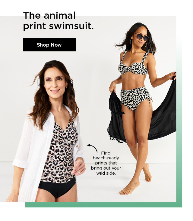 shop animal print swimwear