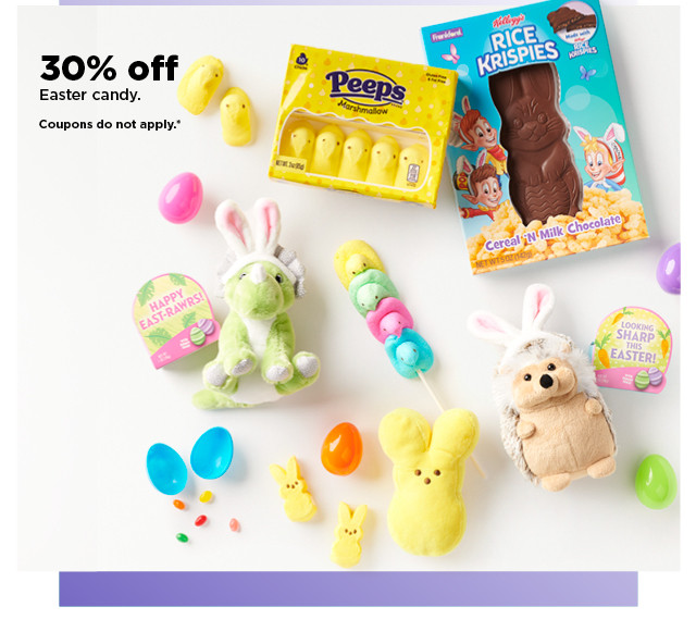 30% off easter candy. shop now.