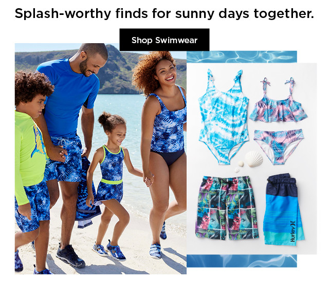 shop swimwear for the family.