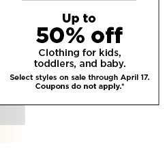 up to 50% off Levi clothing for kids, toddlers, and baby. shop now.