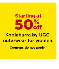 starting at 50% off koolaburra by ugg outerwear for women. shop now.