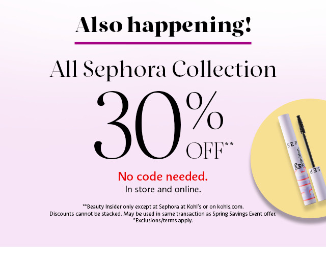 30% off all sephora collection. shop now.