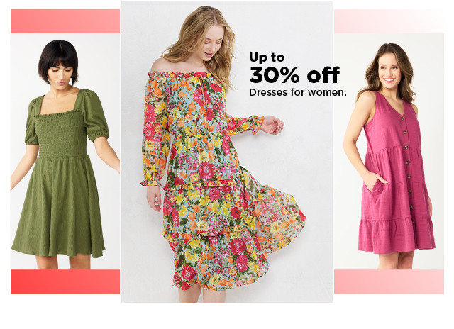 up to 30% off dresses for women. shop now.