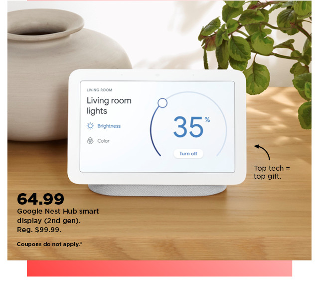 64.99 google nest hub smart display. shop now.