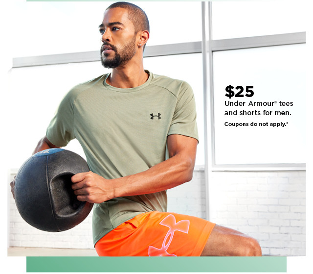 $25 under armour tees and shorts for men. shop now.