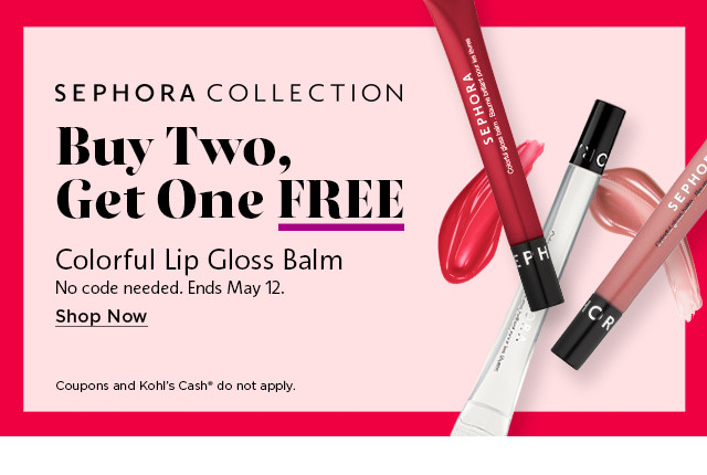 buy two get one free colorful lip gloss balm. no code needed. ends may 12. shop now.