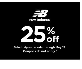 25% off New Balance. Select styles. Offers and coupons do not apply. Shop now.