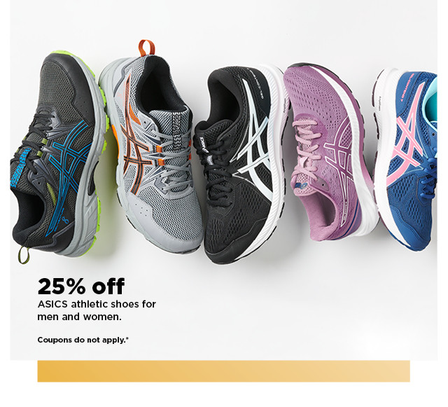 25% off asics athletic shoes for men and women. shop now.