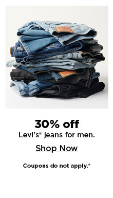 30% off levis jeans for men. shop now.