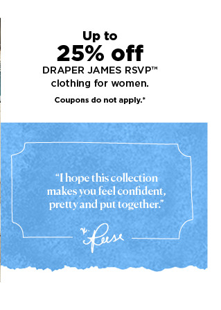 shop up to 25% off Draper James RSVP clothing for women