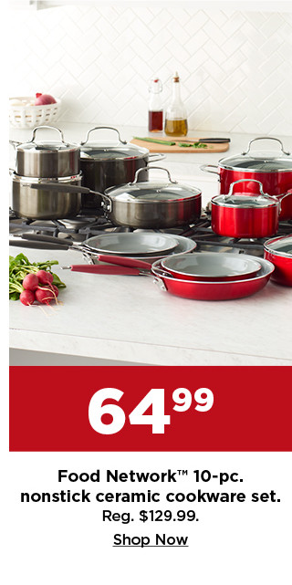 64.99 food network 10 piece nonstick ceramic cookware set. shop now.