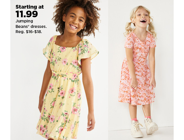 starting at 11.99 jumping beans dresses for girls. shop now.