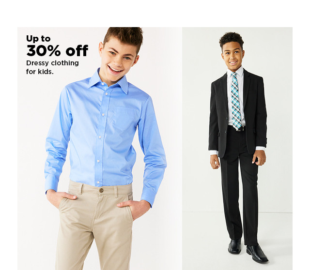 up to 30% off dressy clothing for boys. shop now.