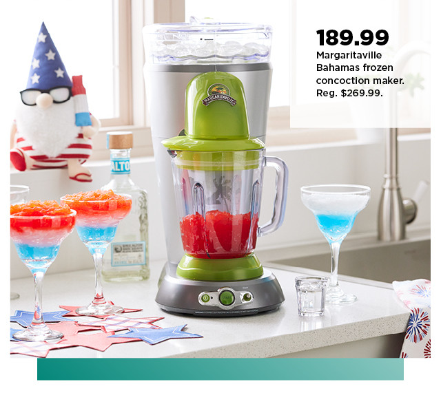 189.99 margaritaville bahamas frozen concoction maker. shop now.