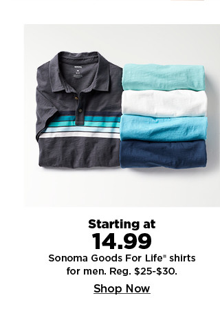 starting at 14.99 sonoma goods for life shirts for men. shop now.