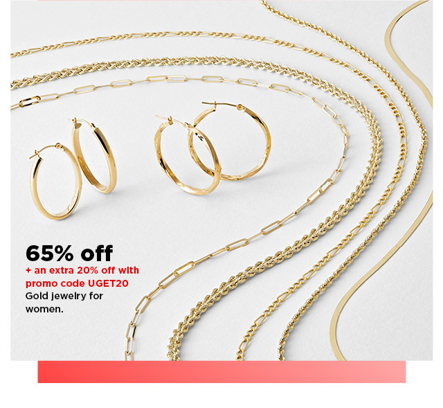 65% off plus an extra 20% off with promo code UGET20 gold jewelry for women