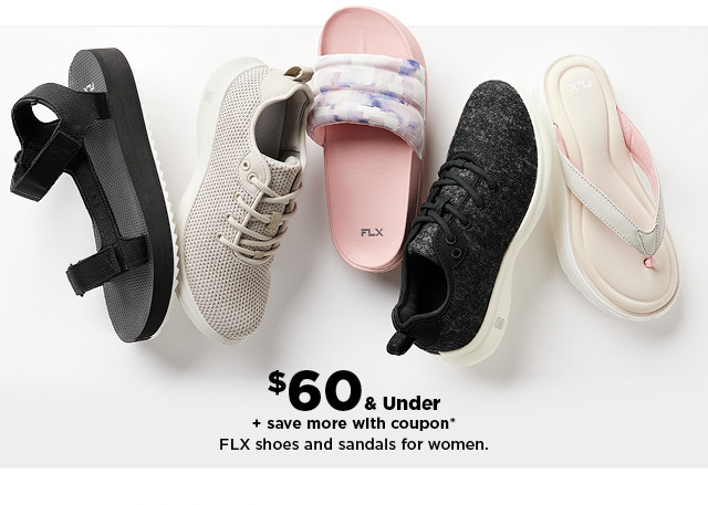 $60 and under flx shoes and sandals for women. shop now.