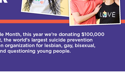 the trevor project. learn more.