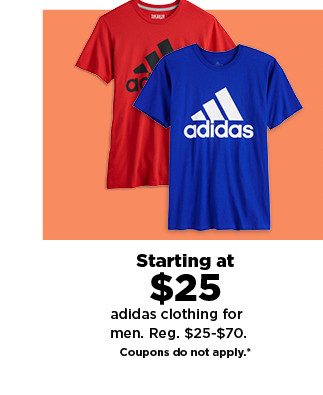 starting at $25 adidas clothing for men. shop now.