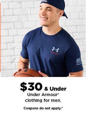 $30 & under under armour clothing for men. shop now.