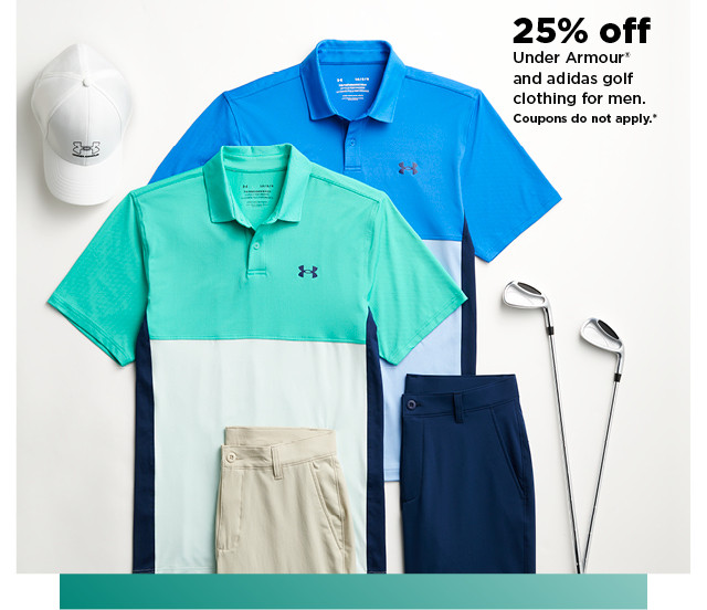 25% off Under Armour and adidas golf clothing for men