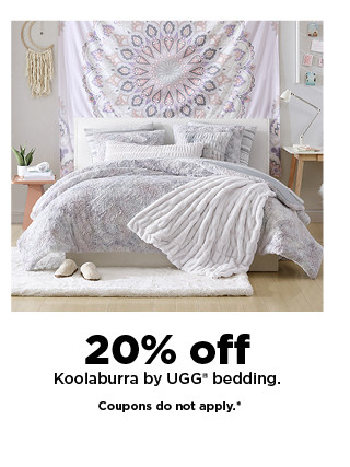 20% off koolaburra by UGG bedding. shop now.