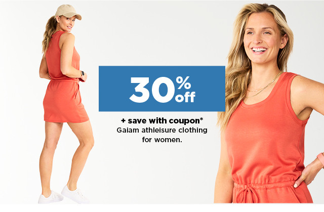 30% off plus save with coupon on Gaiam athleisure clothing for women. shop now.