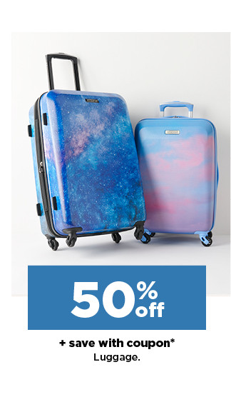 50% off plus save with coupon on luggage. shop now.