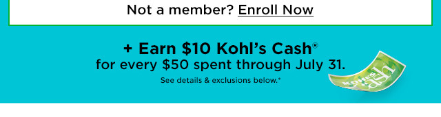 not a kohls rewards member? enroll now!